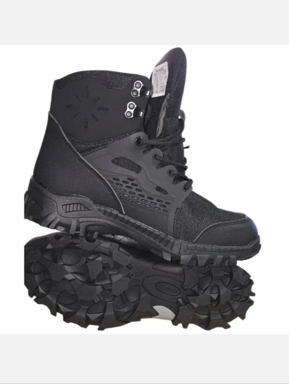 Men's Puncture-Proof Black Work Boots – Heavy-Duty Safety Footwear